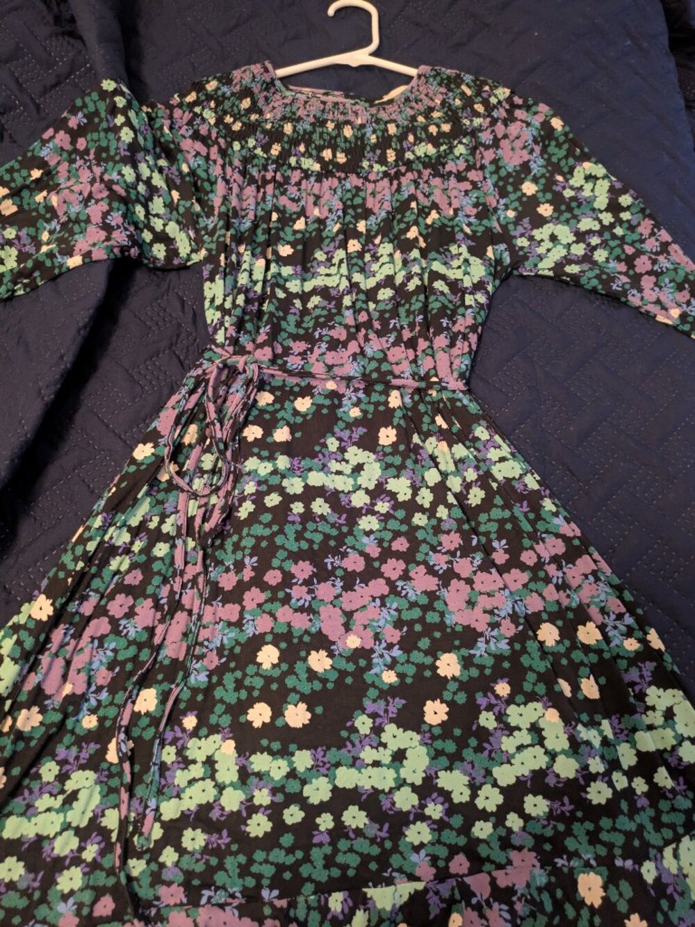 Loft Black Floral Dress